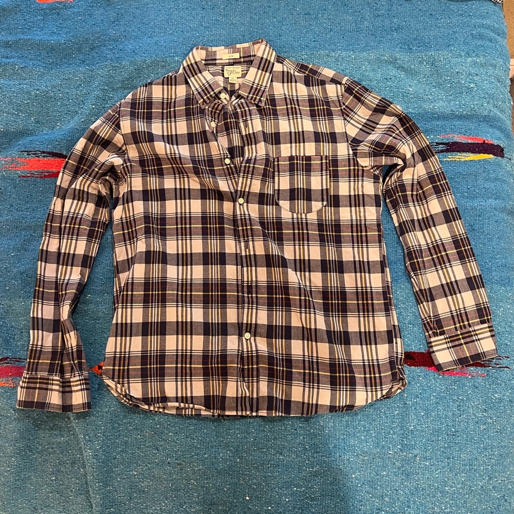 JCrew plaid Indian Madras shirt- XL